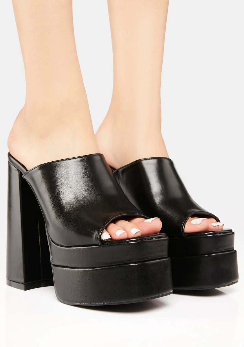 Shadow Float Away Platform Heels