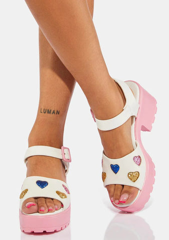 Sticky Sweet Heart Sandals