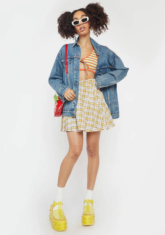 Yellow Plaid Emily Skirt