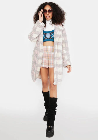 Sweet Pursue Perfection Plaid Coat