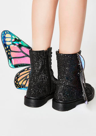 Metamorphic Glitter Boots