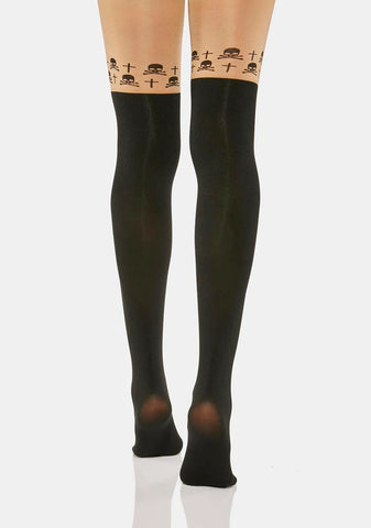 Deadly Spirit Thigh High Stockings