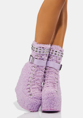 Lavender Sherpa Traitor Boots