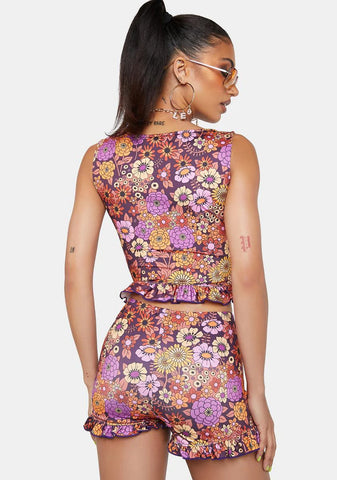 In The Limelight Printed Shorts