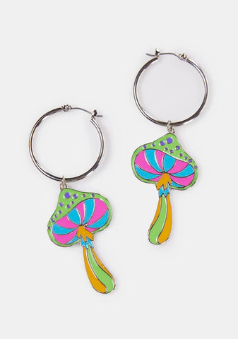 Spontaneous Dreaming Mushroom Earrings