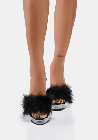 Royal Attitude Marabou Heels
