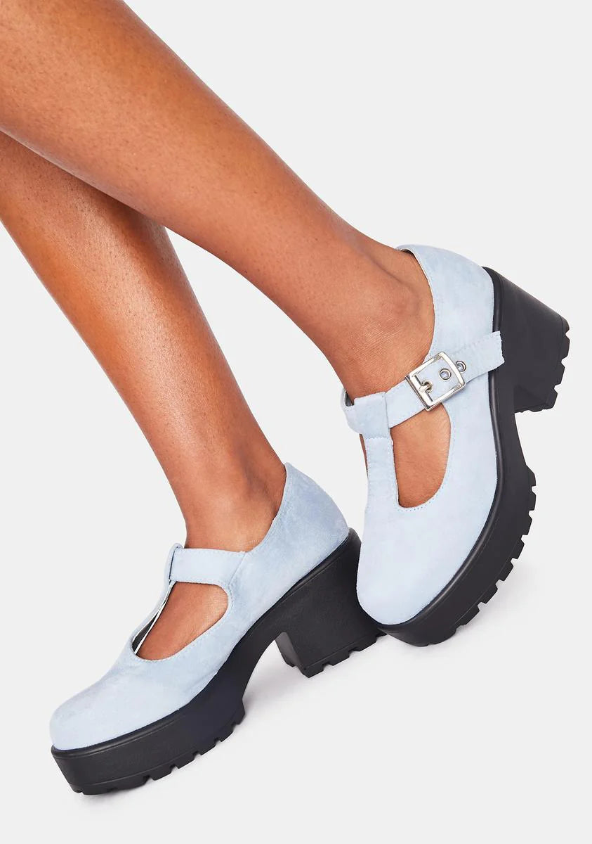 Light Blue Sai Mary Janes