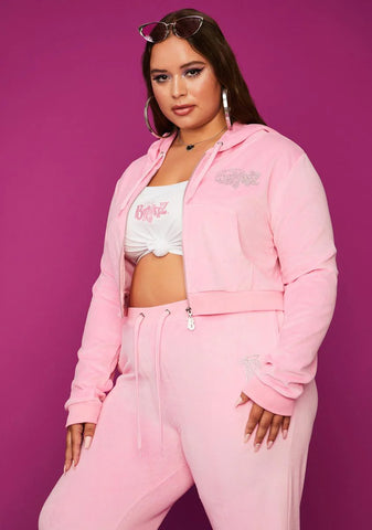 I Keep It Glossy Velour Jacket