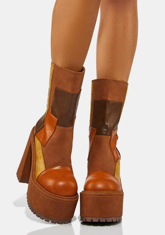 Rebel In Me Patchwork Boots