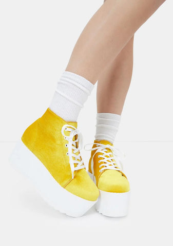 Yellow Barletta Platform Sneakers