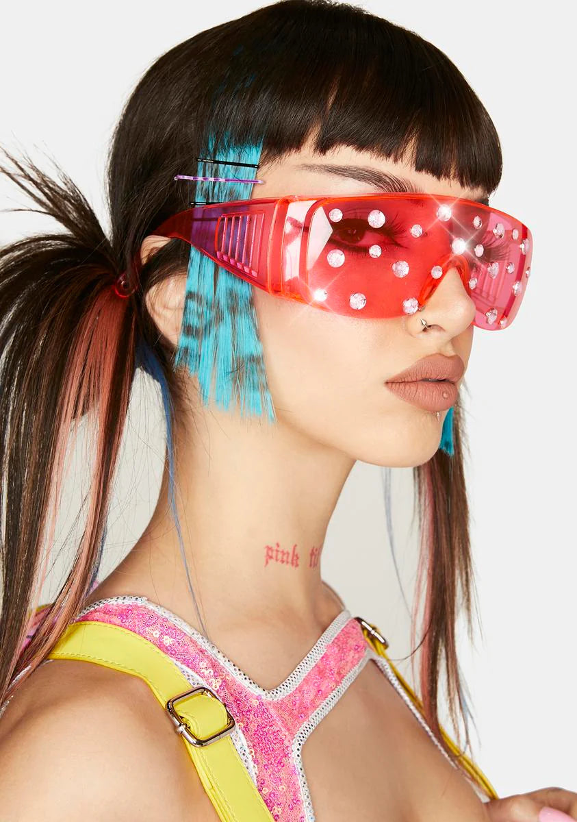 Candy Ready To Glow Rhinestone Sunglasses
