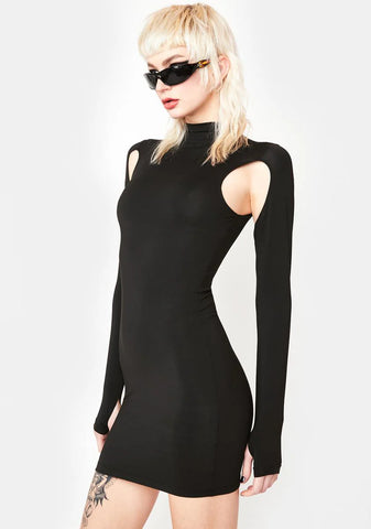 Midnight Steel Town Girl Bodycon Dress