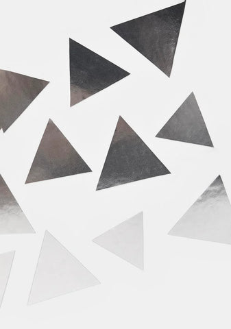 Silver Metallic Triangle Face & Body Stickers