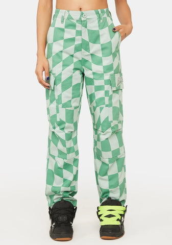Checked Cargo Pants