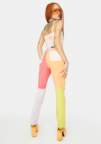 Zone Patchwork Cord Jeans