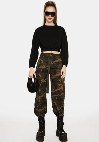 Night Nice To Me Cropped Sweater