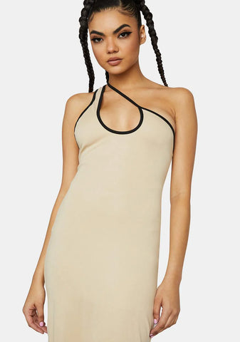 Simple Slay Asymmetric Midi Dress
