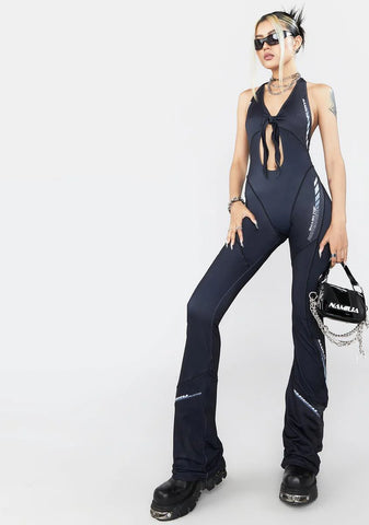 Lycra Tie Knot Speed Racer Jumpsuit