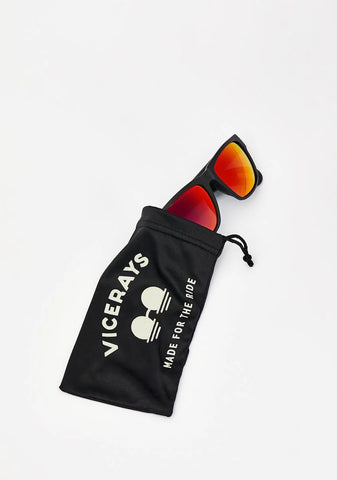 Red Hidden Storage Mirror Lens Sunglasses