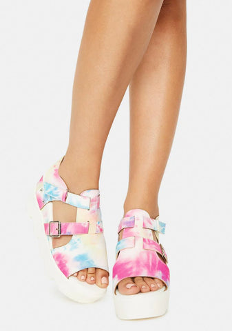 Tie Dye Outer Space Vibes Sandals