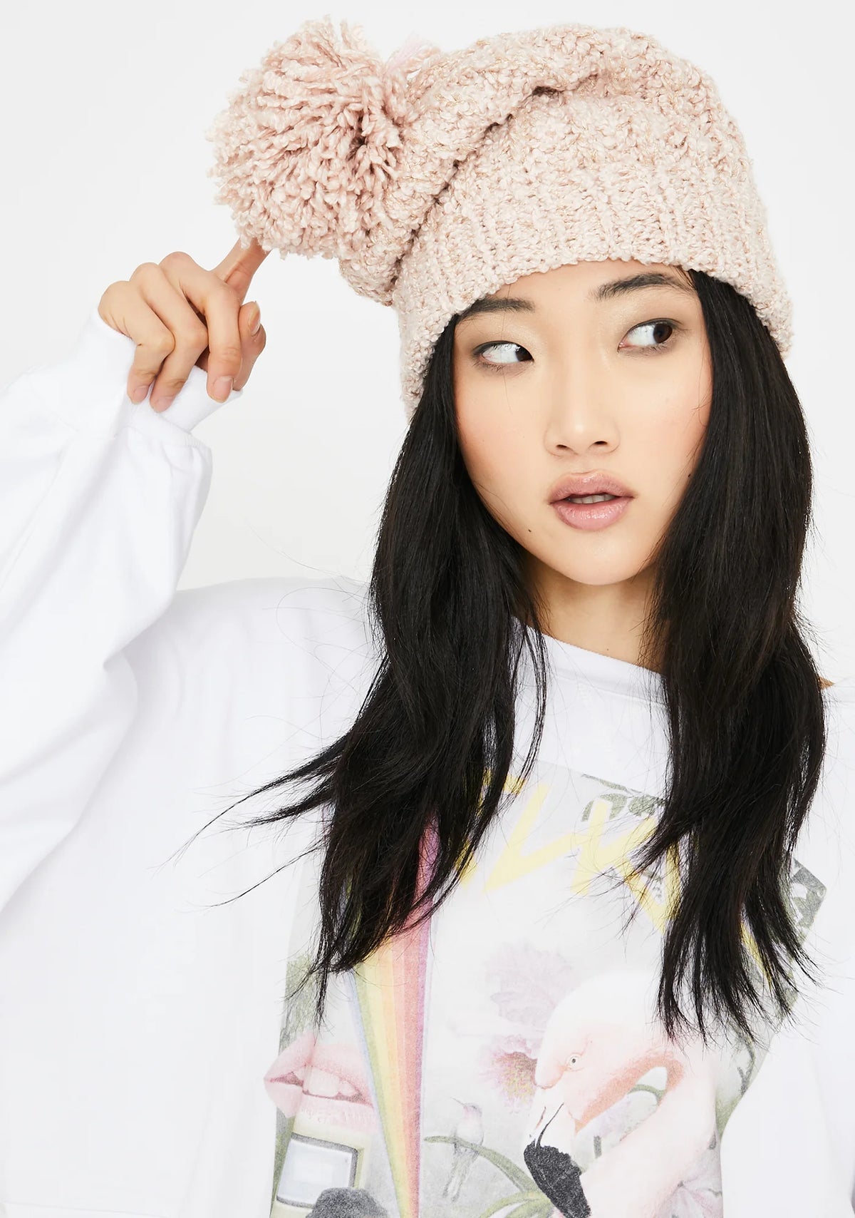 Bae Barely Makin' It Pom Pom Beanie