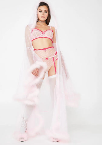 Pixie Luxxx Feathered Robe