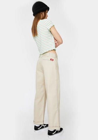 Sand Work Crop Roll Hem Pants