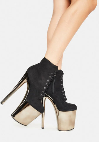 Night Turn Back Time Platform Ankle Boots