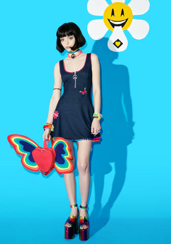 Magic Trip Patched Skater Dress