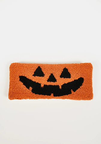 Jack-O-Lantern Hooked Pillow