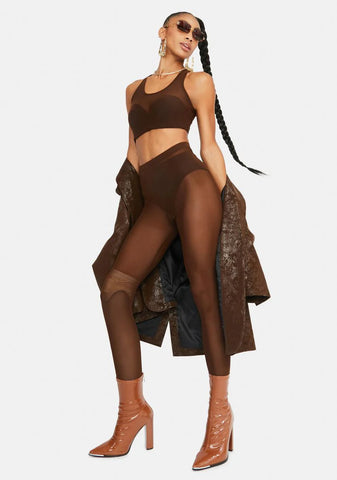 Chocolate Always The Baddest Sheer Leggings