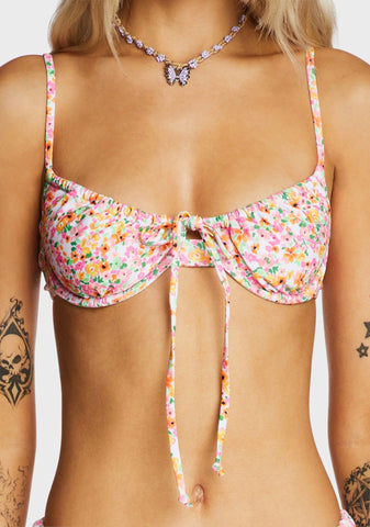 Ruched Underwire Bra Bikini Top - Angel Baby