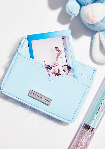 Sky Blue Fur Card Holder