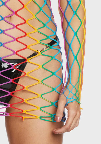 Trippy Hype Fishnet Bodystocking