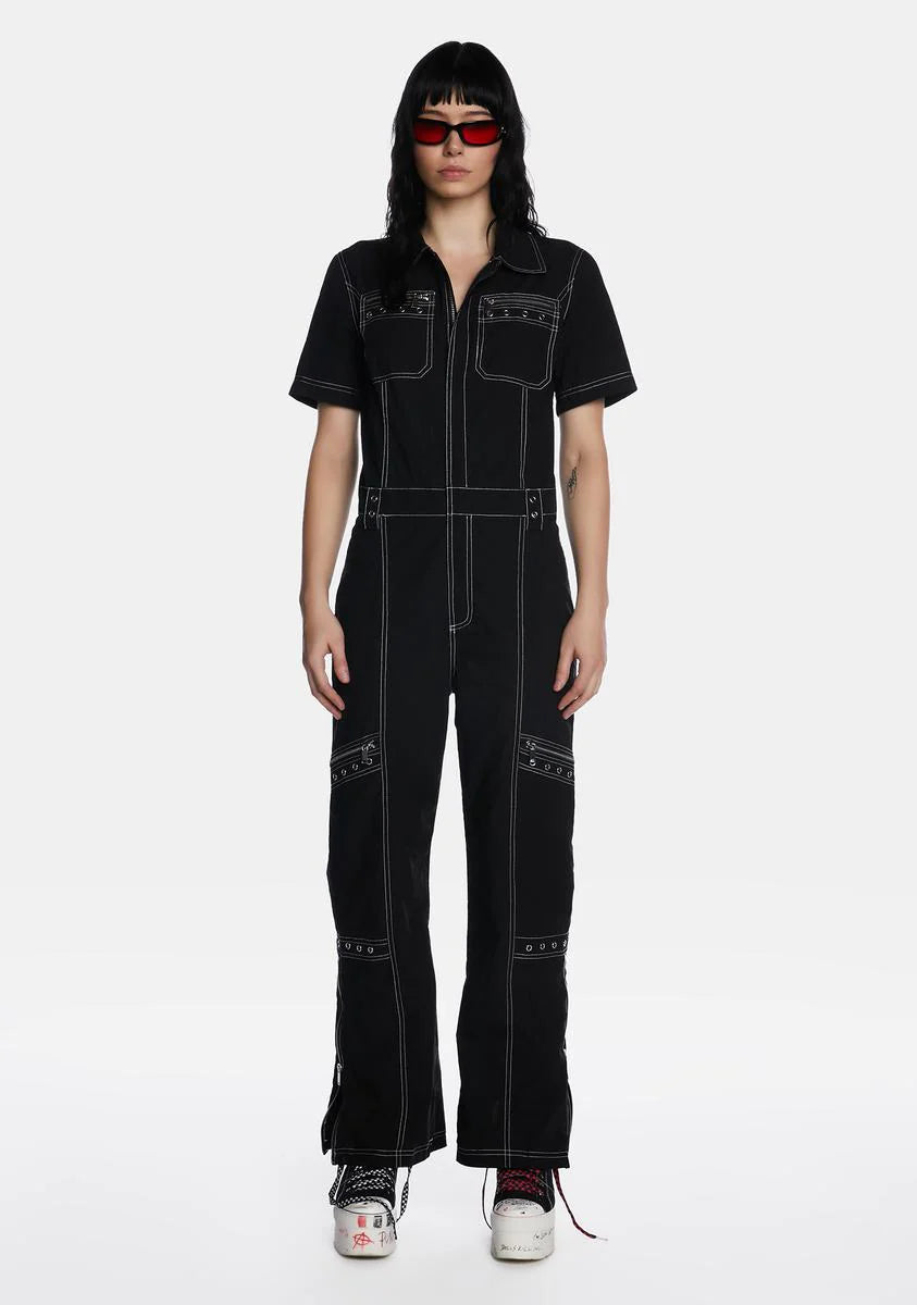 Too Cool To Care Twill Jumpsuit