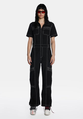 Too Cool To Care Twill Jumpsuit