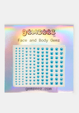 Turquoise Blue Face And Body Gemz