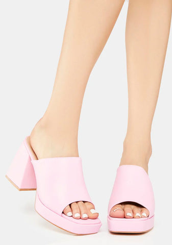 Sweet First Place Heeled Mules