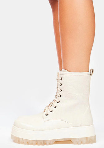 You're So Dramatic Combat Boots