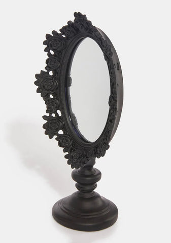 Black Rose Dressing Table Mirror