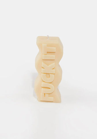 White F*ck It Candle