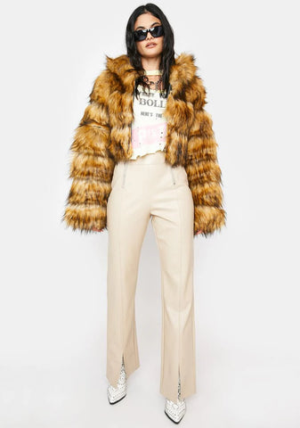 Sleek Vibing Vegan Leather Pants