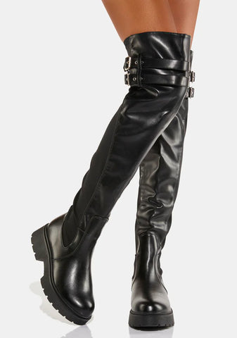Slick Fashion Chameleon Thigh High Boots