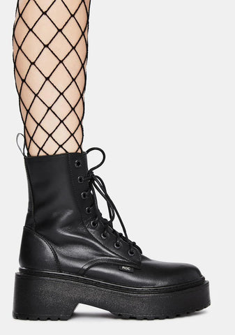 Tomboy Leather Combat Boots