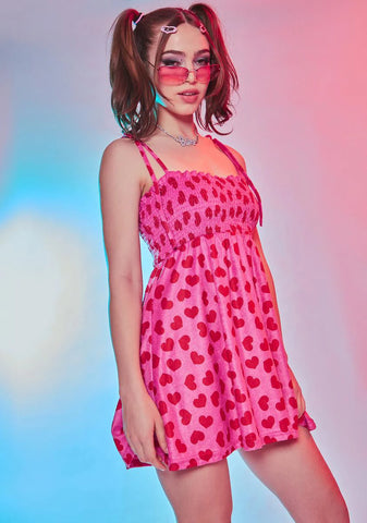 Loyal Maneater Smocked Mini Dress