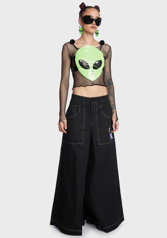 Come In Peace Alien Drop Earrings