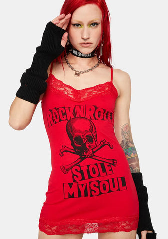 Red Rock N Roll Stole My Soul Cami Mini Dress