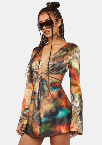 Orbit Satin Mini Dress