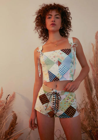 Stitched With Love Patchwork Shorts