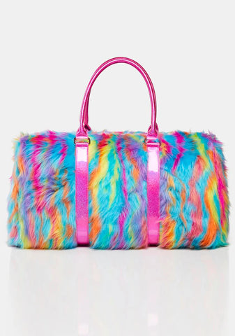 Party Monster Faux Fur Weekender